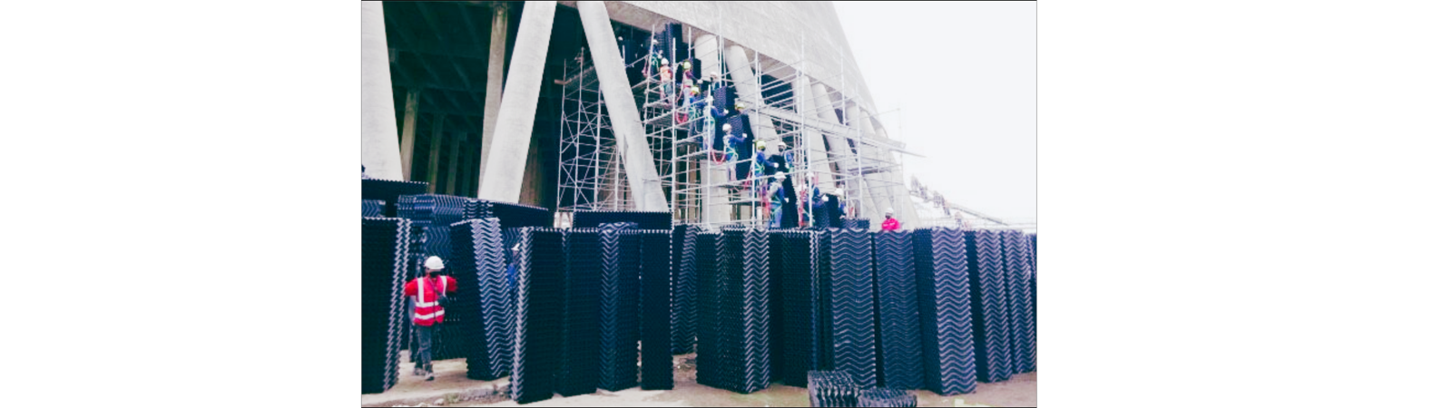 Fill pack replacement at the Laos coal-fired power plant