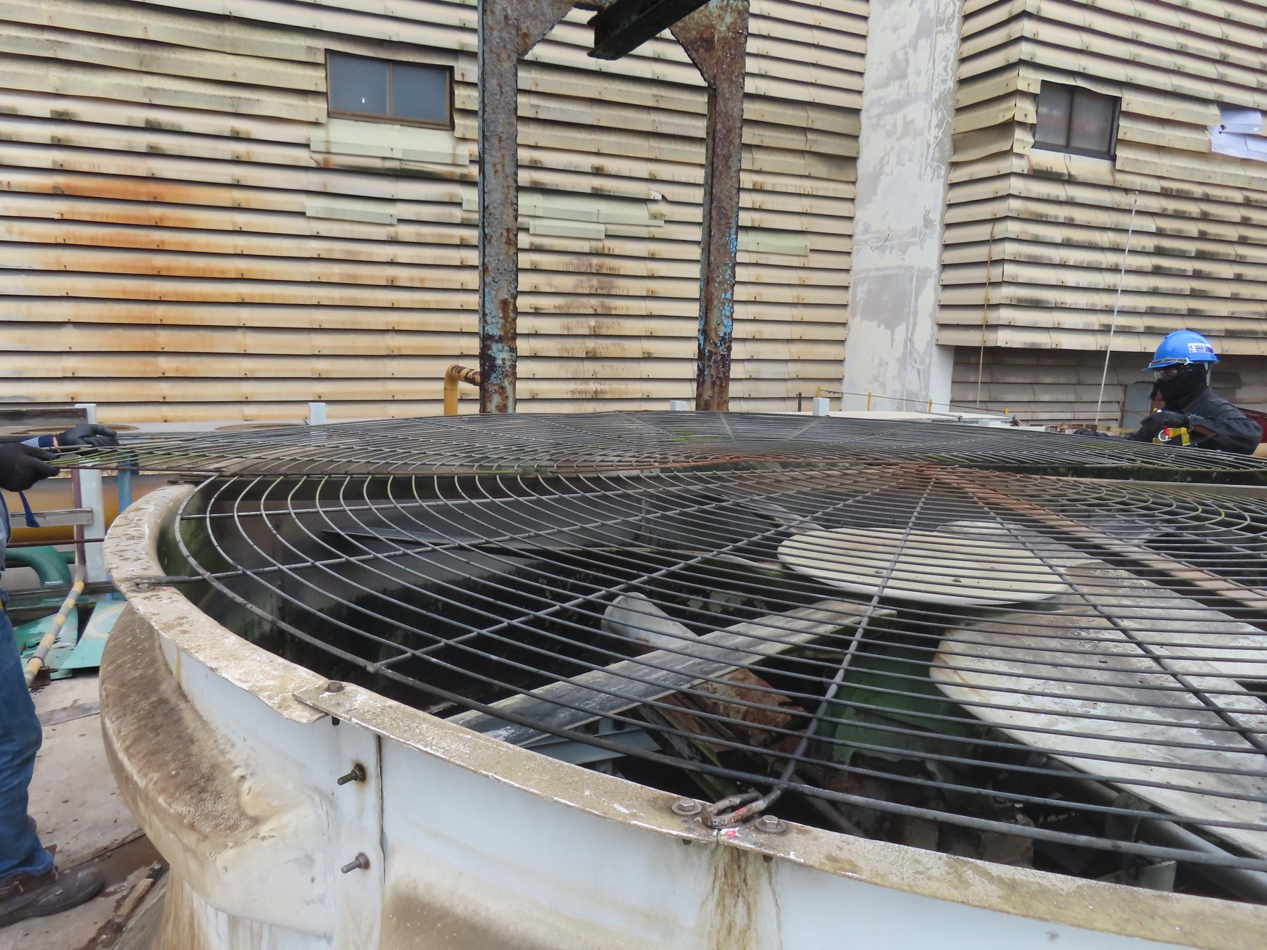 Cooling tower fan and structure at the Rayong site