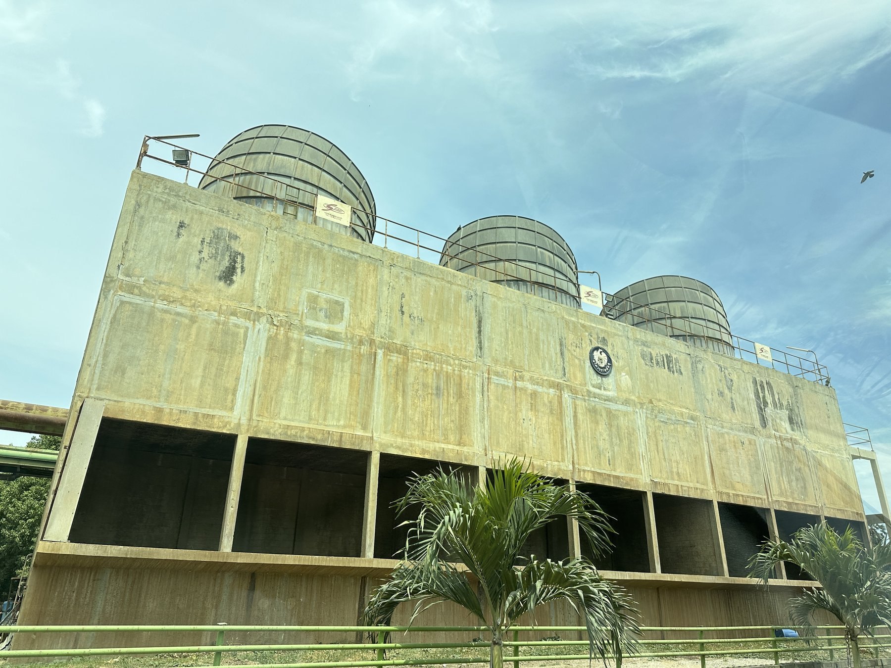Concrete cooling tower at the Suphan Buri bioenergy plant